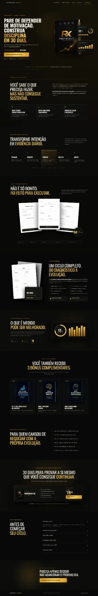 Página de vendas do Protocolo RX