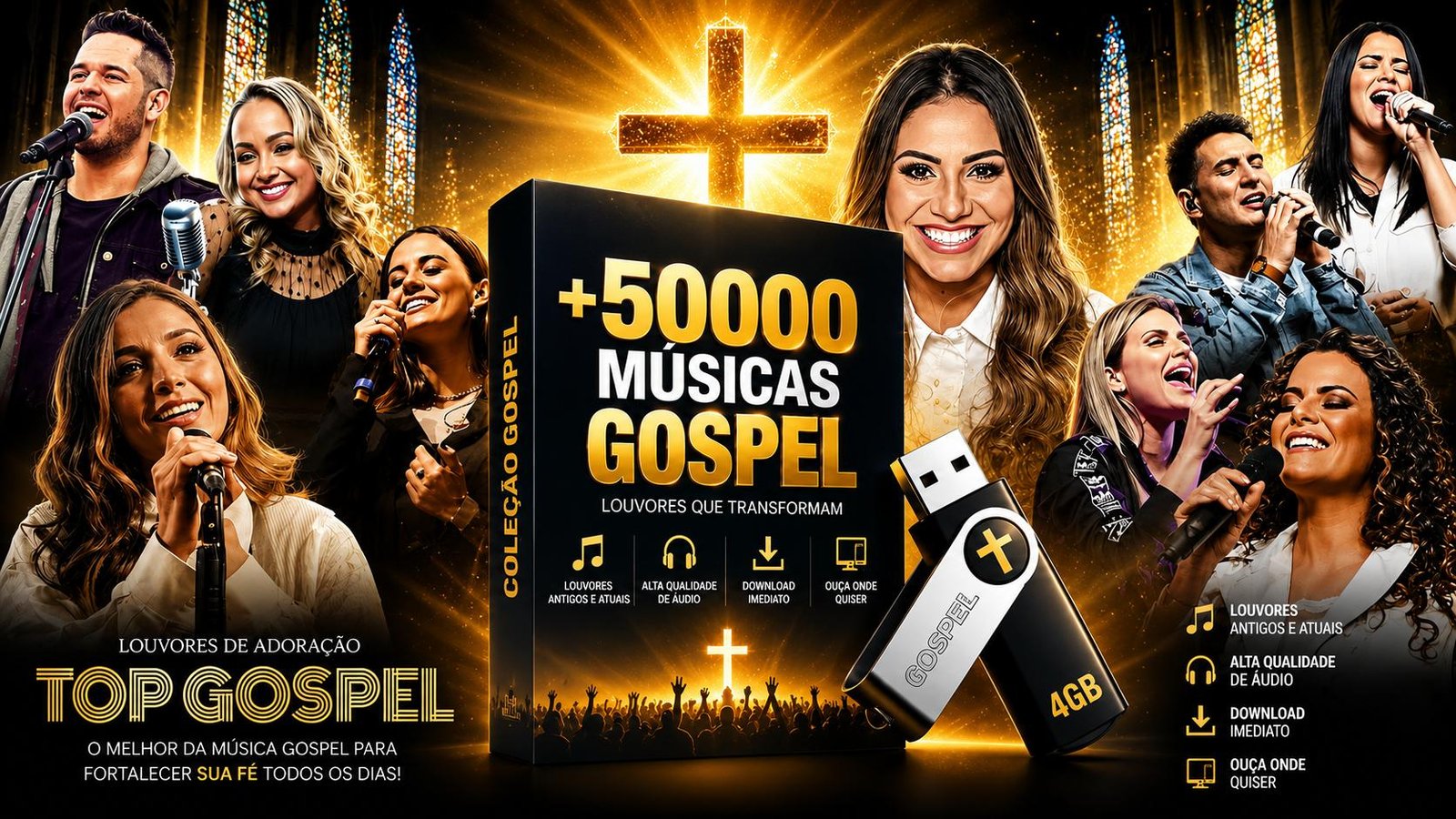 Pacote com +50.000 Músicas Gospel