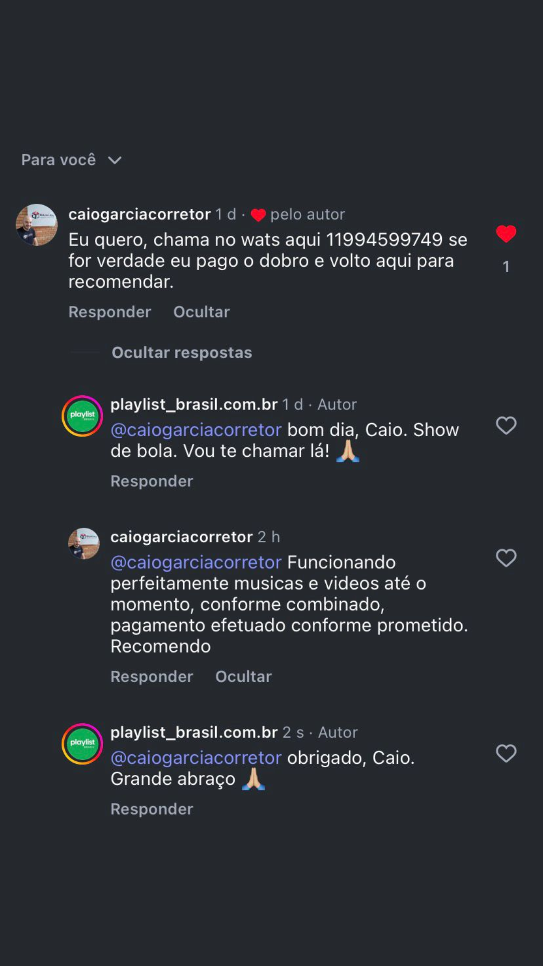 Depoimento de cliente 11